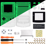 eXtremeRate IPS Ready Upgraded Glow in Dark - Green Replacement Shell Full Housing Cover & Buttons & Black Screen Lens for Gameboy Color – Fit for GBC OSD IPS & Regular IPS & Standard LCD – Console & IPS Screen NOT Included - QCBM5010