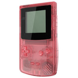eXtremeRate IPS Ready Upgraded Cherry Pink Replacement Shell Full Housing Cover & Buttons & Black Screen Lens for Gameboy Color – Fit for GBC OSD IPS & Regular IPS & Standard LCD – Console & IPS Screen NOT Included - QCBM5009