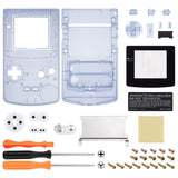 eXtremeRate IPS Ready Upgraded Glacier Blue Replacement Shell Full Housing Cover & Buttons & Black Screen Lens for Gameboy Color – Fit for GBC OSD IPS & Regular IPS & Standard LCD – Console & IPS Screen NOT Included - QCBM5008
