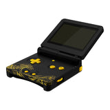 eXtremeRate IPS Ready Upgraded The Great GOLDEN Wave Off Kanagawa - Black Custom Replacement Housing Shell for Gameboy Advance SP GBA SP – Compatible with Both IPS & Standard LCD – Console & Screen NOT Included - ASPT1002