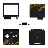 eXtremeRate IPS Ready Upgraded The Great GOLDEN Wave Off Kanagawa - Black Custom Replacement Housing Shell for Gameboy Advance SP GBA SP – Compatible with Both IPS & Standard LCD – Console & Screen NOT Included - ASPT1002