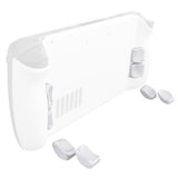eXtremeRate Interchangeable Back Buttons Bottom Shell for Steam Deck LCD & OLED - with 2 Height Adjustable Buttons - Frosted White - GVSSDM001