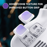 eXtremeRate Interchangeable Back Buttons Bottom Shell for Steam Deck LCD & OLED - with 2 Height Adjustable Buttons - Frosted White - GVSSDM001
