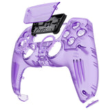 eXtremeRate LUNA Redesigned Front Shell with Touchpad for PS5 Controller BDM-010/020/030/040/050 - Clear Atomic Purple - GHPFM002