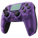 eXtremeRate LUNA Redesigned Front Shell with Touchpad for PS5 Controller BDM-010/020/030/040/050 - Clear Atomic Purple - GHPFM002