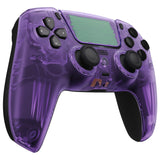 eXtremeRate LUNA Redesigned Front Shell with Touchpad for PS5 Controller BDM-010/020/030/040/050 - Clear Atomic Purple - GHPFM002