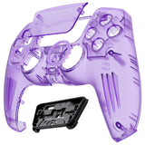 eXtremeRate LUNA Redesigned Front Shell with Touchpad for PS5 Controller BDM-010/020/030/040/050 - Clear Atomic Purple - GHPFM002