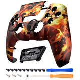 eXtremeRate LUNA Redesigned Front Shell with Touchpad for PS5 Controller BDM-010/020/030/040/050/060 - Blazing Magic - GHPFT025G4