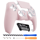 eXtremeRate LUNA Redesigned Front Shell with Touchpad for PS5 Controller BDM-010/020/030/040/050/060 - Cherry Blossoms Pink - GHPFP004G4