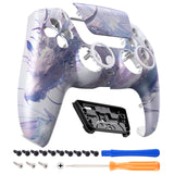 eXtremeRate LUNA Redesigned Front Shell with Touchpad for PS5 Controller BDM-010/020/030/040/050 - Crystal Dragon - GHPFR004