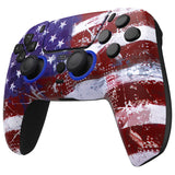 eXtremeRate LUNA Redesigned Front Shell with Touchpad for PS5 Controller BDM-010/020/030/040/050 - Impression US Flag - GHPFR001