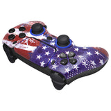 eXtremeRate LUNA Redesigned Front Shell with Touchpad for PS5 Controller BDM-010/020/030/040/050 - Impression US Flag - GHPFR001