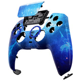 eXtremeRate LUNA Redesigned Blue Nebula Front Shell Touchpad Compatible with ps5 Controller BDM-010/020/030/040, DIY Replacement Housing Custom Touch Pad Cover Compatible with ps5 Controller - GHPFT010