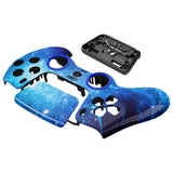 eXtremeRate LUNA Redesigned Blue Nebula Front Shell Touchpad Compatible with ps5 Controller BDM-010/020/030/040, DIY Replacement Housing Custom Touch Pad Cover Compatible with ps5 Controller - GHPFT010