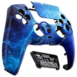 eXtremeRate LUNA Redesigned Blue Nebula Front Shell Touchpad Compatible with ps5 Controller BDM-010/020/030/040, DIY Replacement Housing Custom Touch Pad Cover Compatible with ps5 Controller - GHPFT010