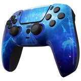 eXtremeRate LUNA Redesigned Blue Nebula Front Shell Touchpad Compatible with ps5 Controller BDM-010/020/030/040, DIY Replacement Housing Custom Touch Pad Cover Compatible with ps5 Controller - GHPFT010