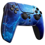 eXtremeRate LUNA Redesigned Blue Nebula Front Shell Touchpad Compatible with ps5 Controller BDM-010/020/030/040, DIY Replacement Housing Custom Touch Pad Cover Compatible with ps5 Controller - GHPFT010