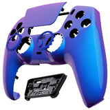 eXtremeRate LUNA Redesigned Chameleon Purple Blue Front Shell Touchpad Compatible with ps5 Controller BDM-010/020/030/040, DIY Replacement Housing Custom Touch Pad Cover Compatible with ps5 Controller - GHPFP003