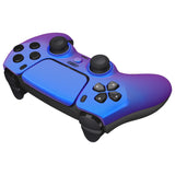 eXtremeRate LUNA Redesigned Chameleon Purple Blue Front Shell Touchpad Compatible with ps5 Controller BDM-010/020/030/040, DIY Replacement Housing Custom Touch Pad Cover Compatible with ps5 Controller - GHPFP003