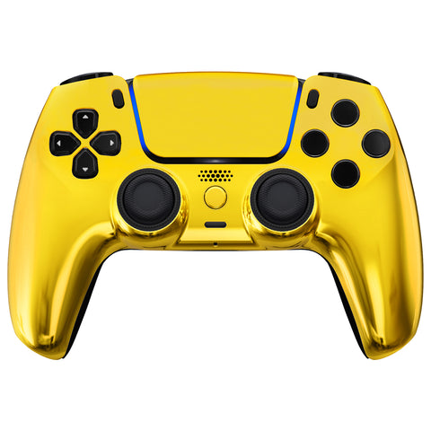 eXtremeRate LUNA Redesigned Front Shell with Touchpad for PS5 Controller BDM-010/020/030/040/050 - Chrome Gold - GHPFD001