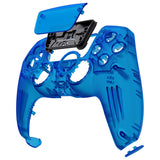 eXtremeRate LUNA Redesigned Front Shell with Touchpad for PS5 Controller BDM-010/020/030/040/050 - Clear Blue - GHPFM004