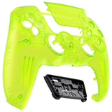 eXtremeRate LUNA Redesigned Front Shell with Touchpad for PS5 Controller BDM-010/020/030/040/050 - Clear Lime Green - GHPFM007