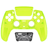eXtremeRate LUNA Redesigned Front Shell with Touchpad for PS5 Controller BDM-010/020/030/040/050 - Clear Lime Green - GHPFM007