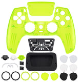 eXtremeRate LUNA Redesigned Front Shell with Touchpad for PS5 Controller BDM-010/020/030/040/050 - Clear Lime Green - GHPFM007
