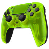 eXtremeRate LUNA Redesigned Front Shell with Touchpad for PS5 Controller BDM-010/020/030/040/050 - Clear Lime Green - GHPFM007
