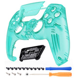 eXtremeRate LUNA Redesigned Front Shell with Touchpad for PS5 Controller BDM-010/020/030/040/050 - Emerald Green - GHPFM006