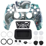 eXtremeRate LUNA Redesigned Front Shell with Touchpad for PS5 Controller BDM-010/020/030/040/050 - Jade Dragon - Cloud Dominator - GHPFT017