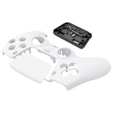 eXtremeRate LUNA Redesigned White Front Shell Touchpad Compatible with ps5 Controller BDM-010/020/030/040, DIY Replacement Housing Custom Touch Pad Cover Compatible with ps5 Controller - GHPFP006