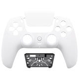 eXtremeRate LUNA Redesigned White Front Shell Touchpad Compatible with ps5 Controller BDM-010/020/030/040, DIY Replacement Housing Custom Touch Pad Cover Compatible with ps5 Controller - GHPFP006