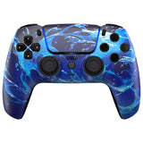 eXtremeRate LUNA Redesigned Front Shell with Touchpad for PS5 Controller BDM-010/020/030/040/050/060 - Aqua Magic - GHPFT027G4