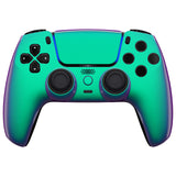 eXtremeRate LUNA Redesigned Front Shell with Touchpad for PS5 Controller BDM-010/020/030/040/050 - Chameleon Green Purple - GHPFP007