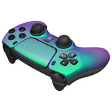 eXtremeRate LUNA Redesigned Front Shell with Touchpad for PS5 Controller BDM-010/020/030/040/050 - Chameleon Green Purple - GHPFP007