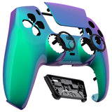 eXtremeRate LUNA Redesigned Front Shell with Touchpad for PS5 Controller BDM-010/020/030/040/050 - Chameleon Green Purple - GHPFP007