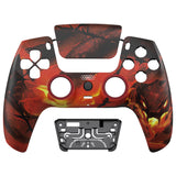 eXtremeRate LUNA Redesigned Front Shell with Touchpad for PS5 Controller BDM-010/020/030/040/050 - Purgatory Fire Serpent - GHPFT024