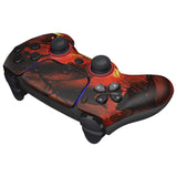 eXtremeRate LUNA Redesigned Front Shell with Touchpad for PS5 Controller BDM-010/020/030/040/050 - Purgatory Fire Serpent - GHPFT024