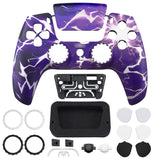eXtremeRate LUNA Redesigned Front Shell with Touchpad for PS5 Controller BDM-010/020/030/040/050/060 - Thunder Magic - GHPFT028G4
