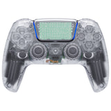 eXtremeRate Luna Redesigned Full Set Shells & Buttons for PS5 Controller BDM-030/040/050 - Clear - KQXPFM001