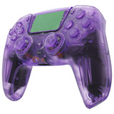 eXtremeRate Luna Redesigned Full Set Shells & Buttons for PS5 Controller BDM-030/040/050 - Clear Atomic Purple - KQXPFM002