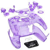 eXtremeRate Luna Redesigned Full Set Shells & Buttons for PS5 Controller BDM-030/040/050 - Clear Atomic Purple - KQXPFM002