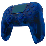 eXtremeRate Luna Redesigned Full Set Shells & Buttons for PS5 Controller BDM-030/040/050 - Clear Blue - KQXPFM004