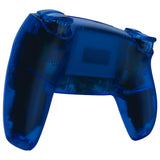 eXtremeRate Luna Redesigned Full Set Shells & Buttons for PS5 Controller BDM-030/040/050 - Clear Blue - KQXPFM004