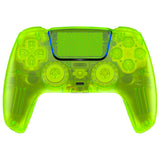 eXtremeRate Luna Redesigned Full Set Shells & Buttons for PS5 Controller BDM-030/040/050 - Clear Lime Green - KQXPFM007