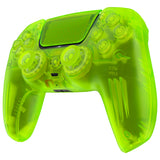 eXtremeRate Luna Redesigned Full Set Shells & Buttons for PS5 Controller BDM-030/040/050 - Clear Lime Green - KQXPFM007