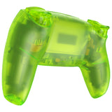 eXtremeRate Luna Redesigned Full Set Shells & Buttons for PS5 Controller BDM-030/040/050 - Clear Lime Green - KQXPFM007