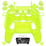eXtremeRate Luna Redesigned Full Set Shells & Buttons for PS5 Controller BDM-030/040/050 - Clear Lime Green - KQXPFM007