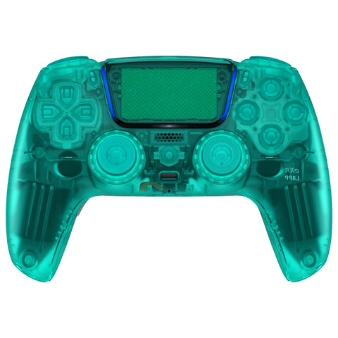 eXtremeRate Luna Redesigned Full Set Shells & Buttons for PS5 Controller BDM-030/040/050 - Emerald Green - KQXPFM006